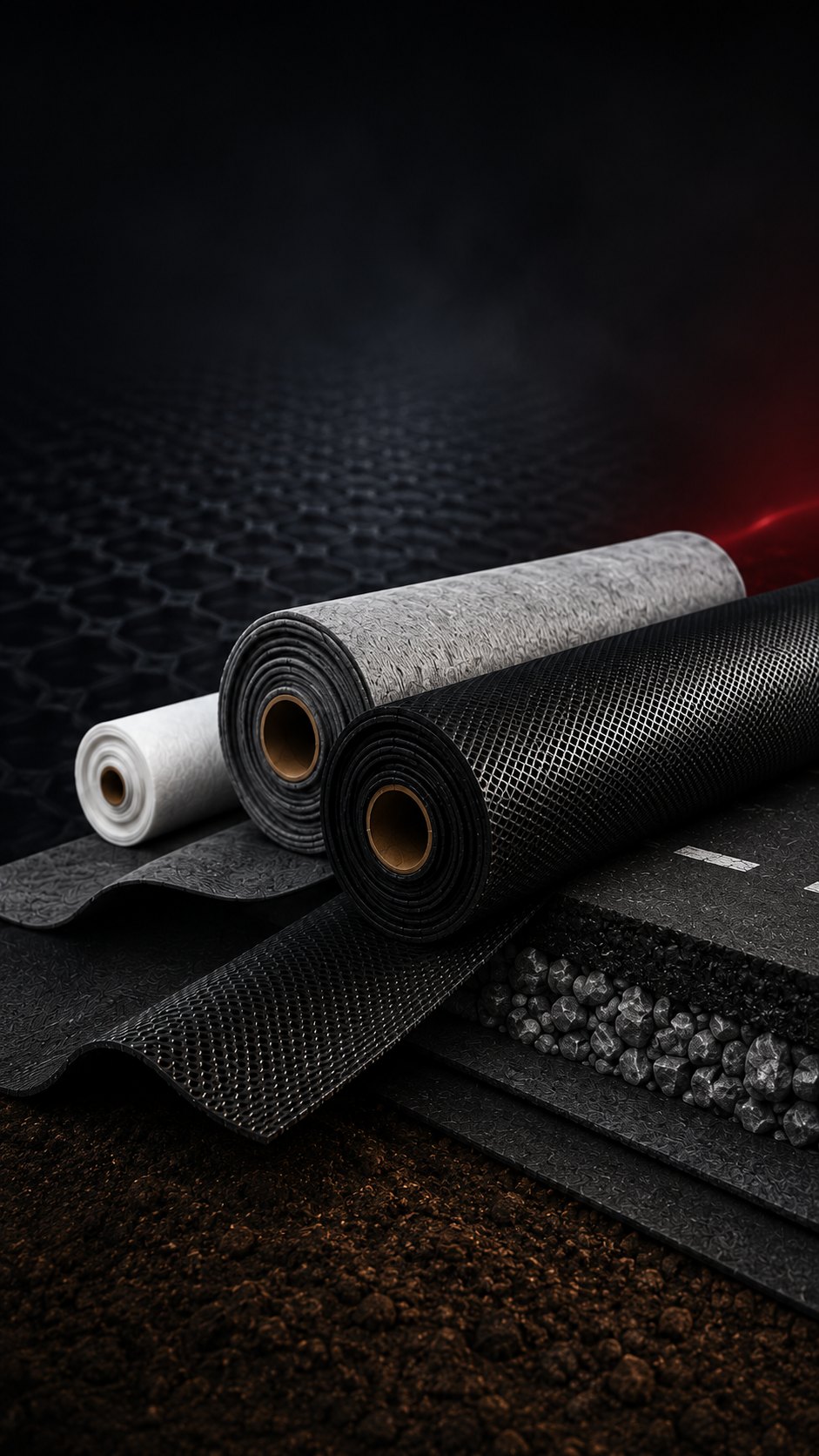 Rouleaux de géotextiles RS FUTUR : séparation, renforcement et filtration/drainage pour l'ingénierie civile